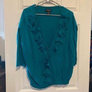 Lane Bryant 26/28 turquoise cardigan